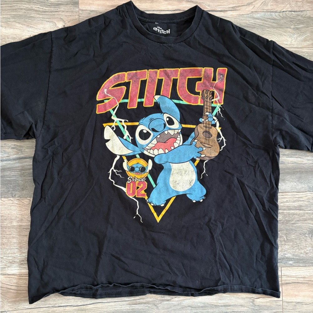 disney stitch tshirt - black - XXL